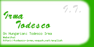 irma todesco business card